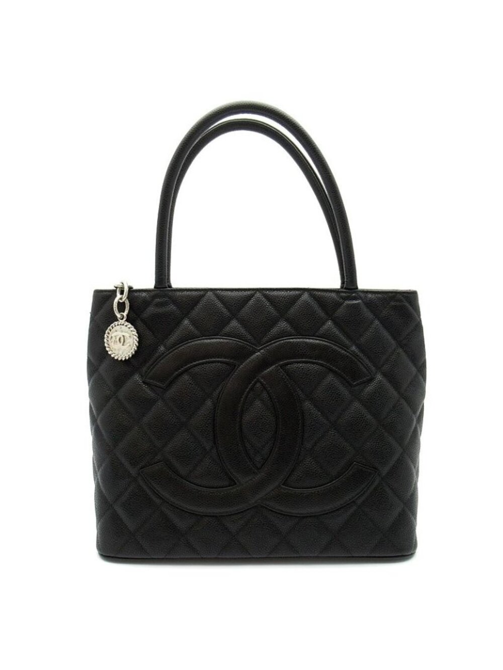 Chanel Reissue Tote Caviar Leather Handbag Black